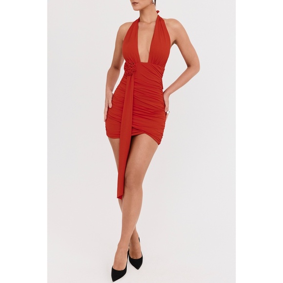 NEW Mistress Rocks Halter Dress Cranberry Large+ (XL) - Picture 6 of 17